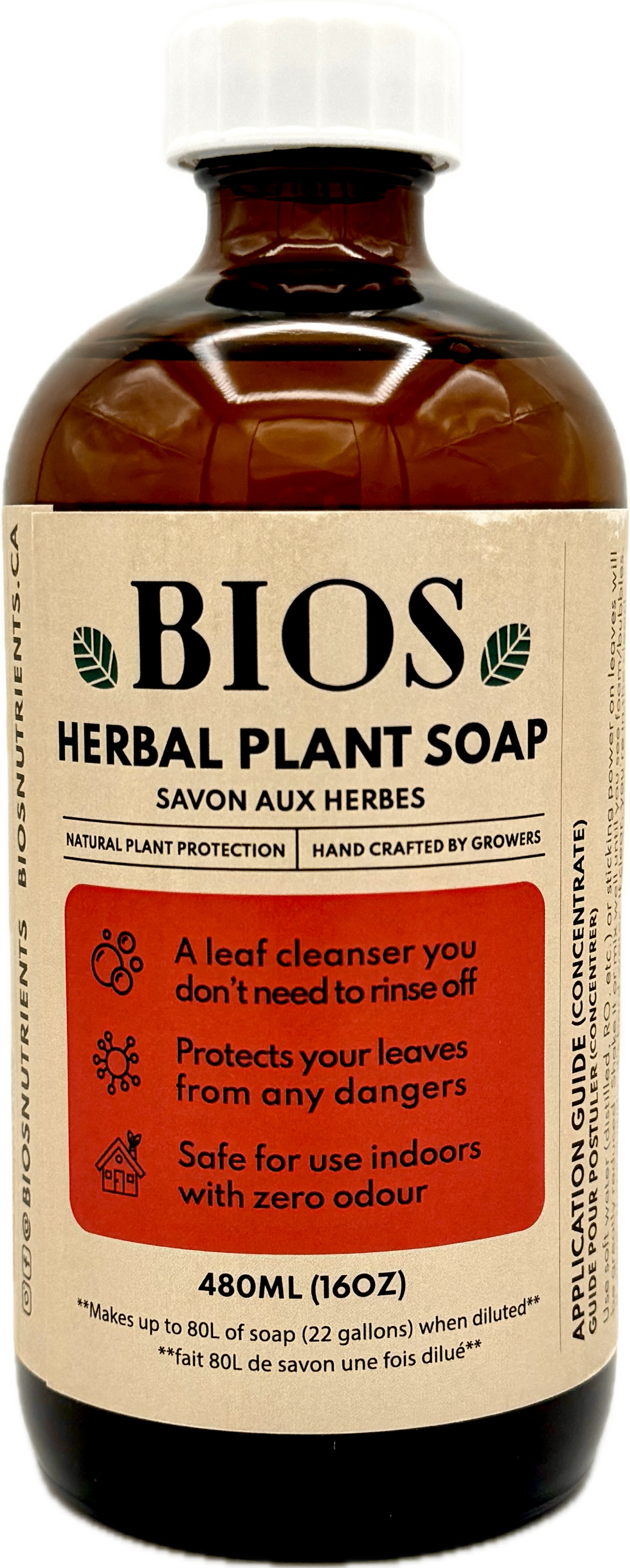 BIOS Herbal Plant Soap Concentrate pump bottle, 480 ml