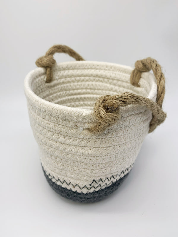 Cotton Rope Hanging Plant Basket 7”